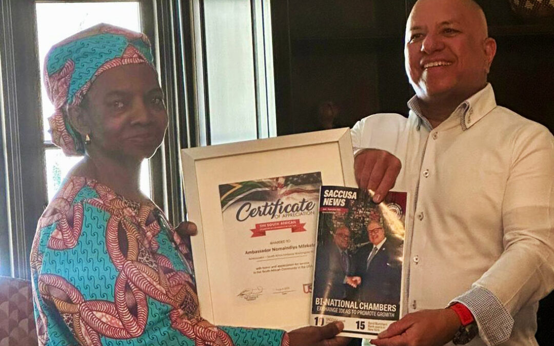 Fond farewell and certificate of appreciation for Ambassador Mfeketo